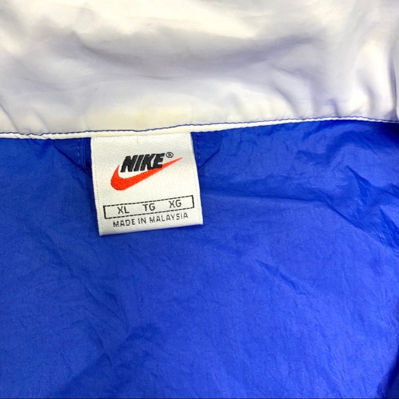 Vintage Nike Windbreaker Mens XL 1/2 zip Blue - Picture 7 of 12